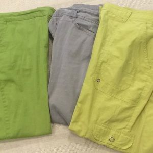 Bundle of 2 Chico’s capris and 1 Peck&Peck capris